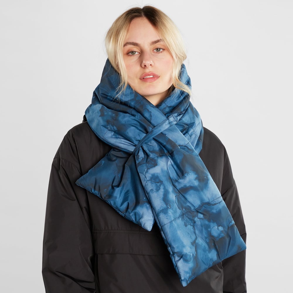 Puffer Scarf Pajala Abstract Ink Blue