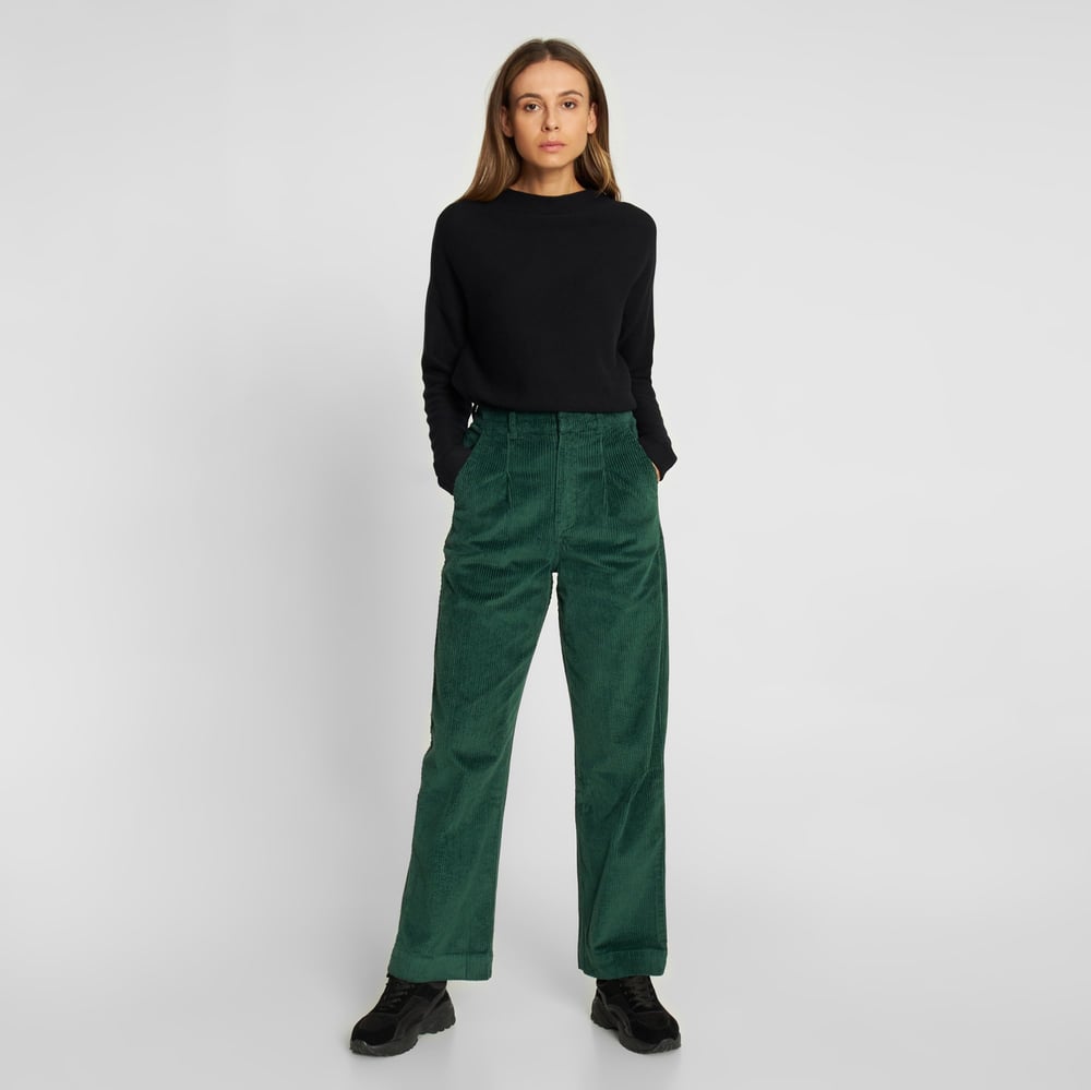 Pants Uddevalla Corduroy Dark Green