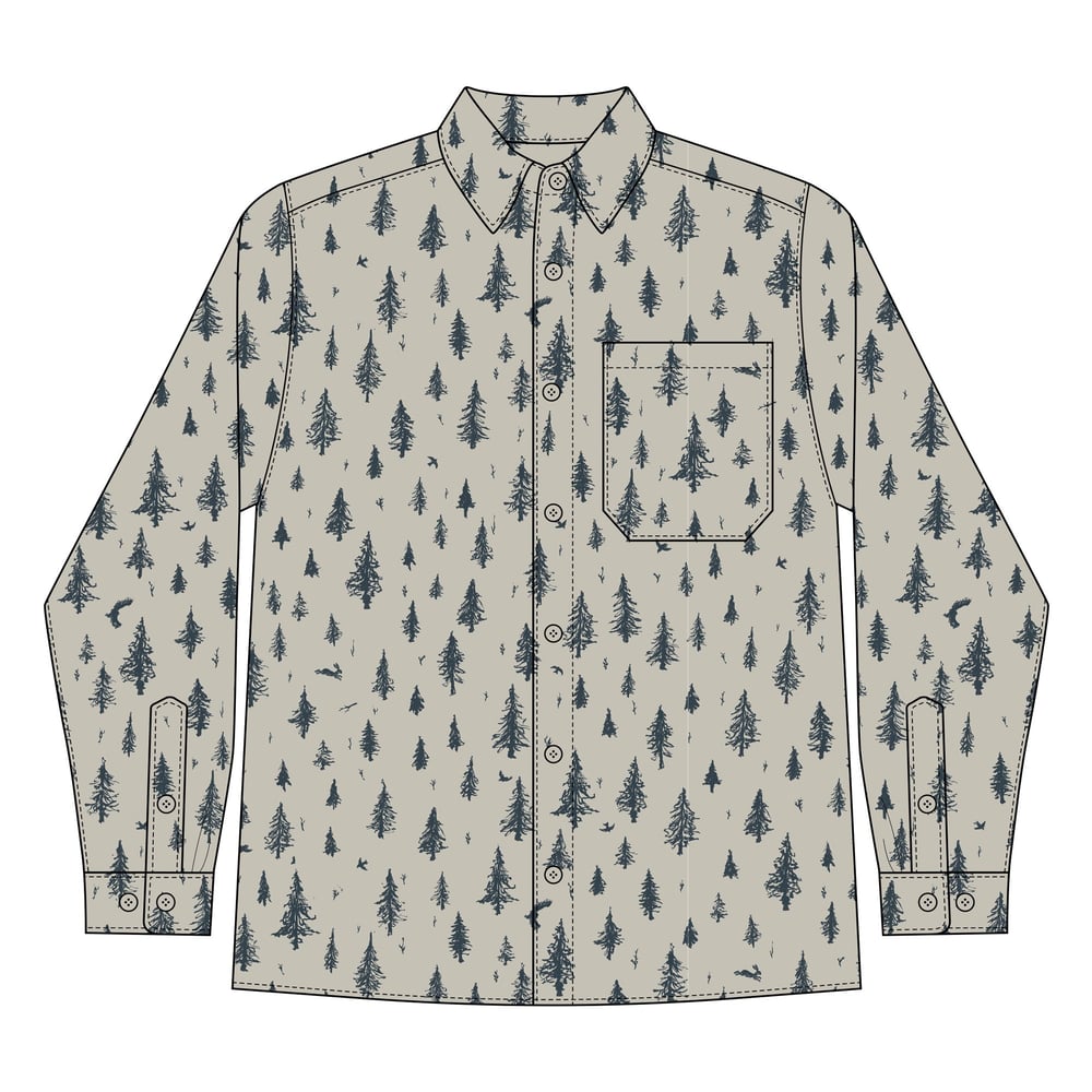 Shirt Rute Pen Forest Bone White