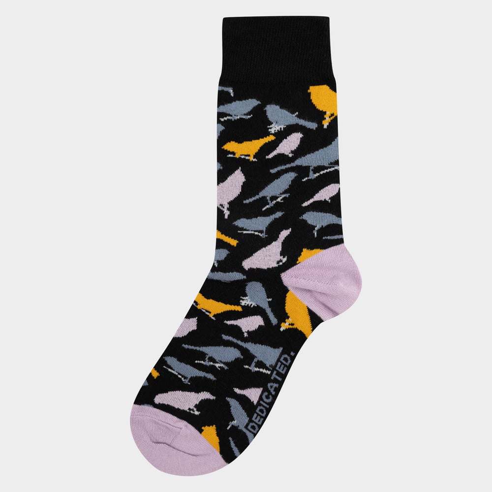 Socks Sigtuna Birds Black