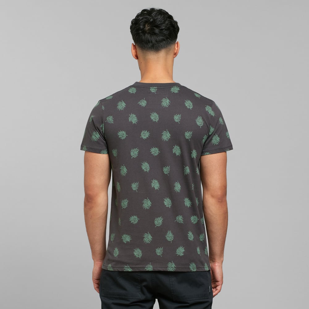 T-shirt Stockholm Leaf AOP Charcoal