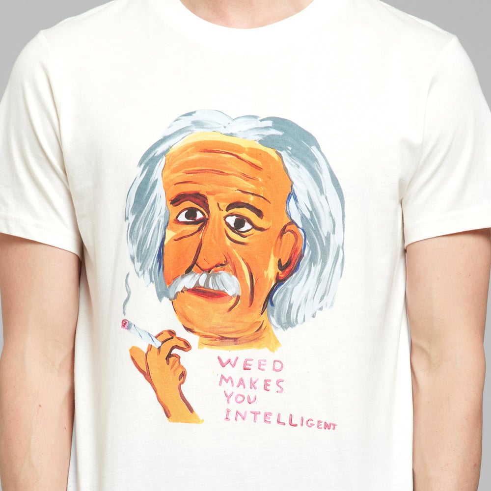 T-shirt Stockholm Shrigley Weed Off White