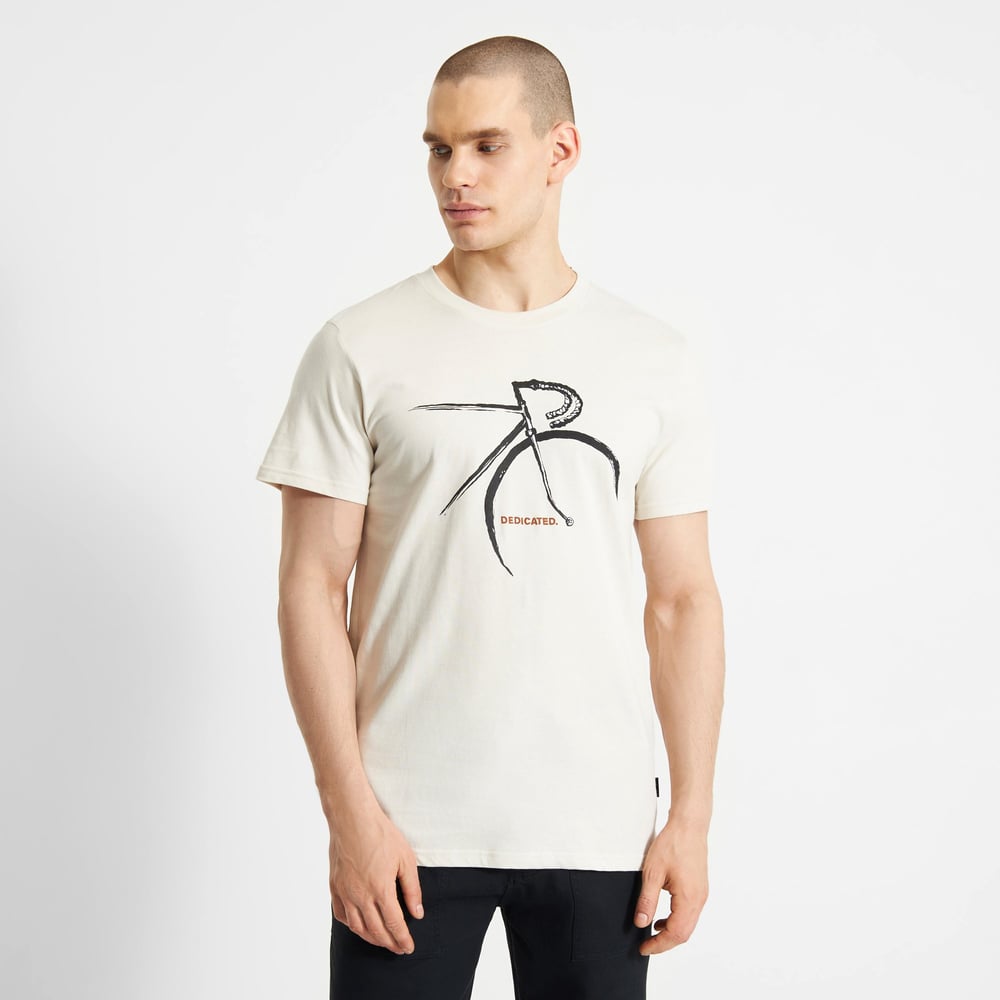 T-shirt Stockholm Side Bike Oat White