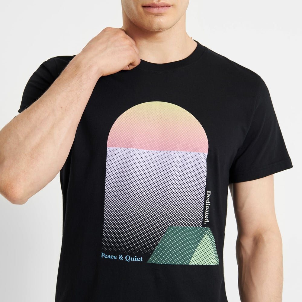 T-shirt Stockholm Tent Sunset Black