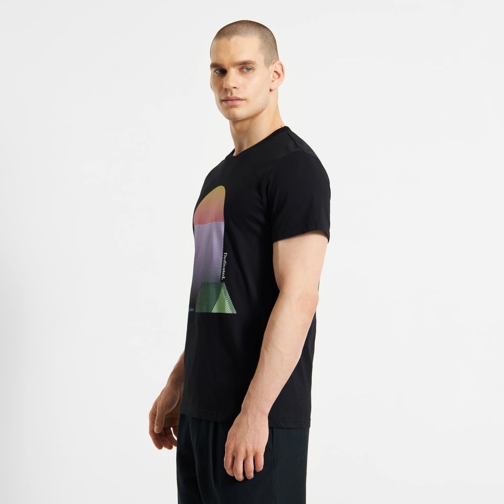 T-shirt Stockholm Tent Sunset Black