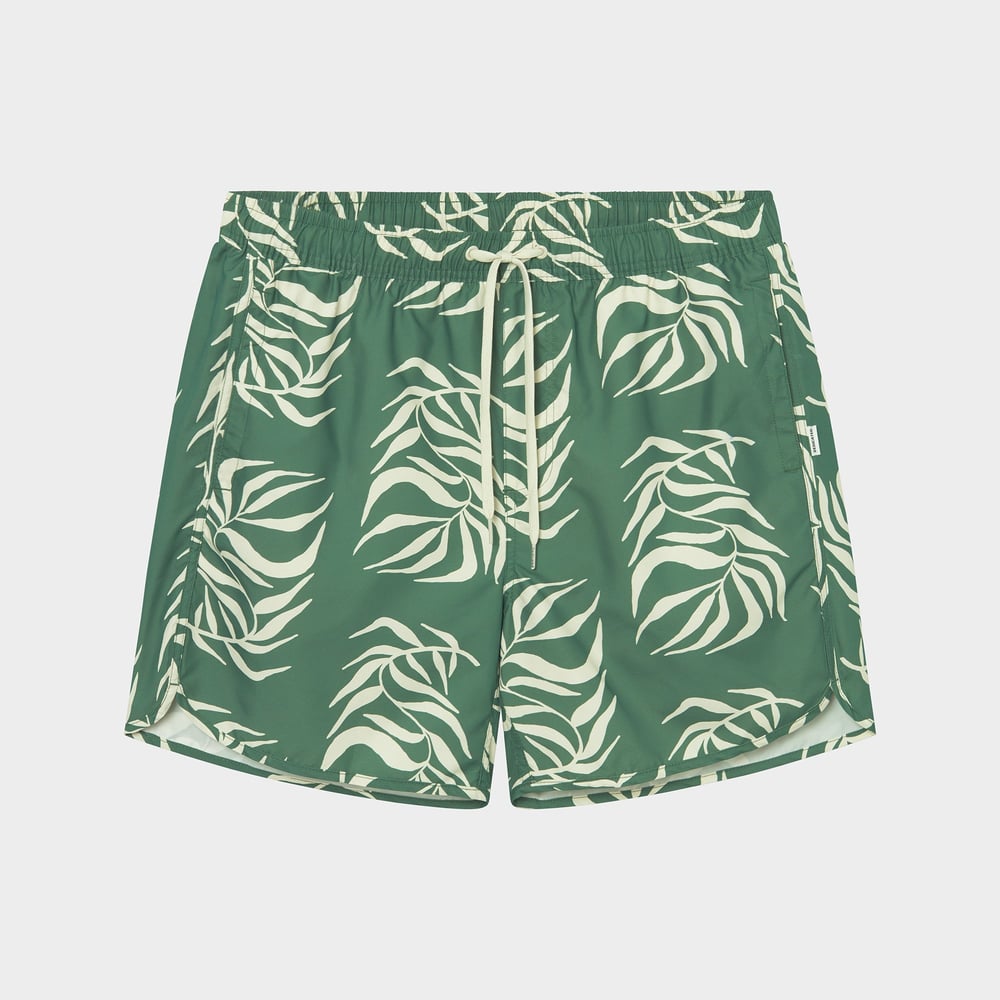 Swim Shorts Sandhamn Big Leaf Duck Green