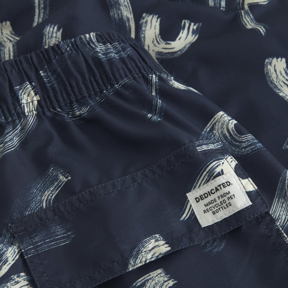 Swim Shorts Sandhamn Brushed Waves Navy