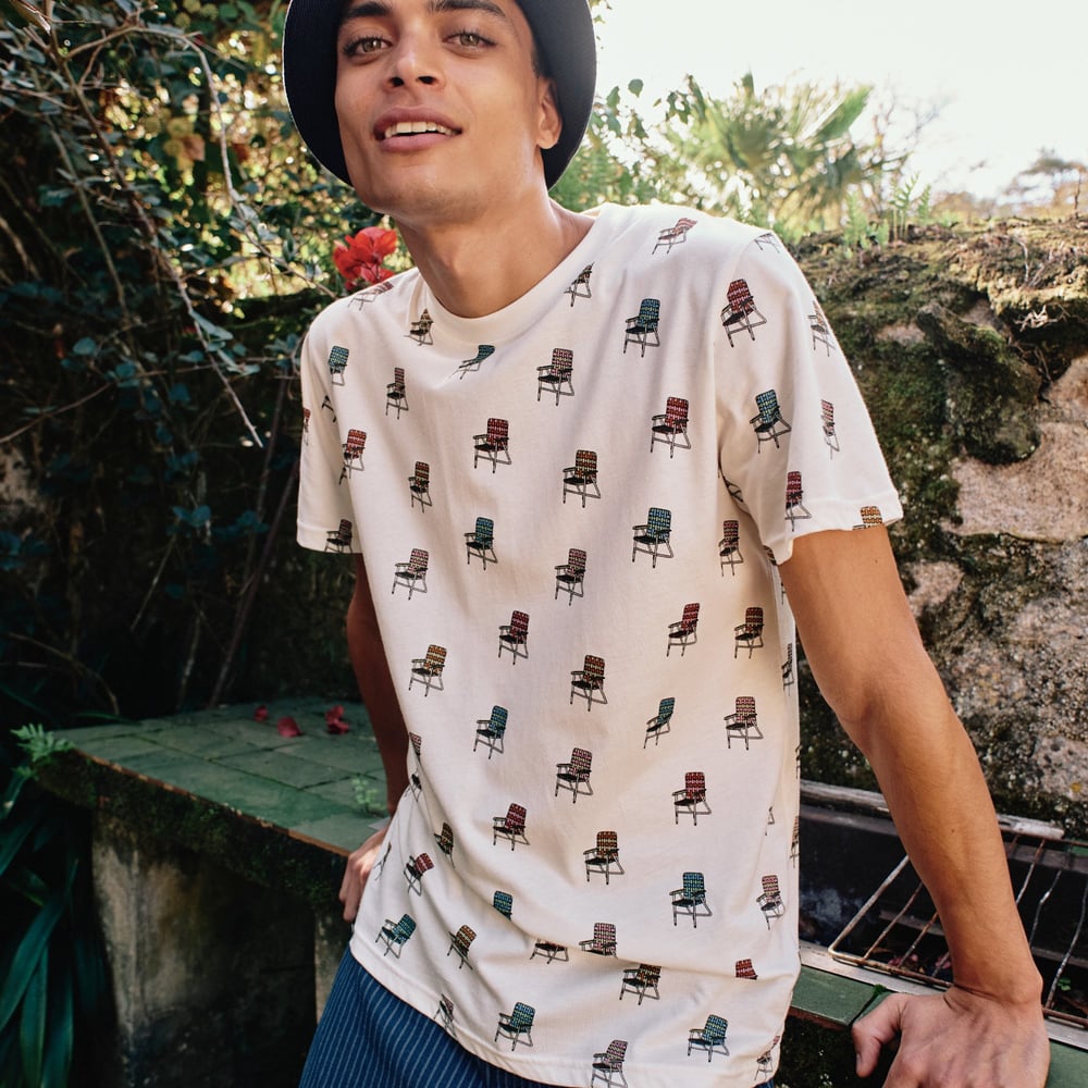 T-shirt Stockholm Lawn Chair AOP Off White