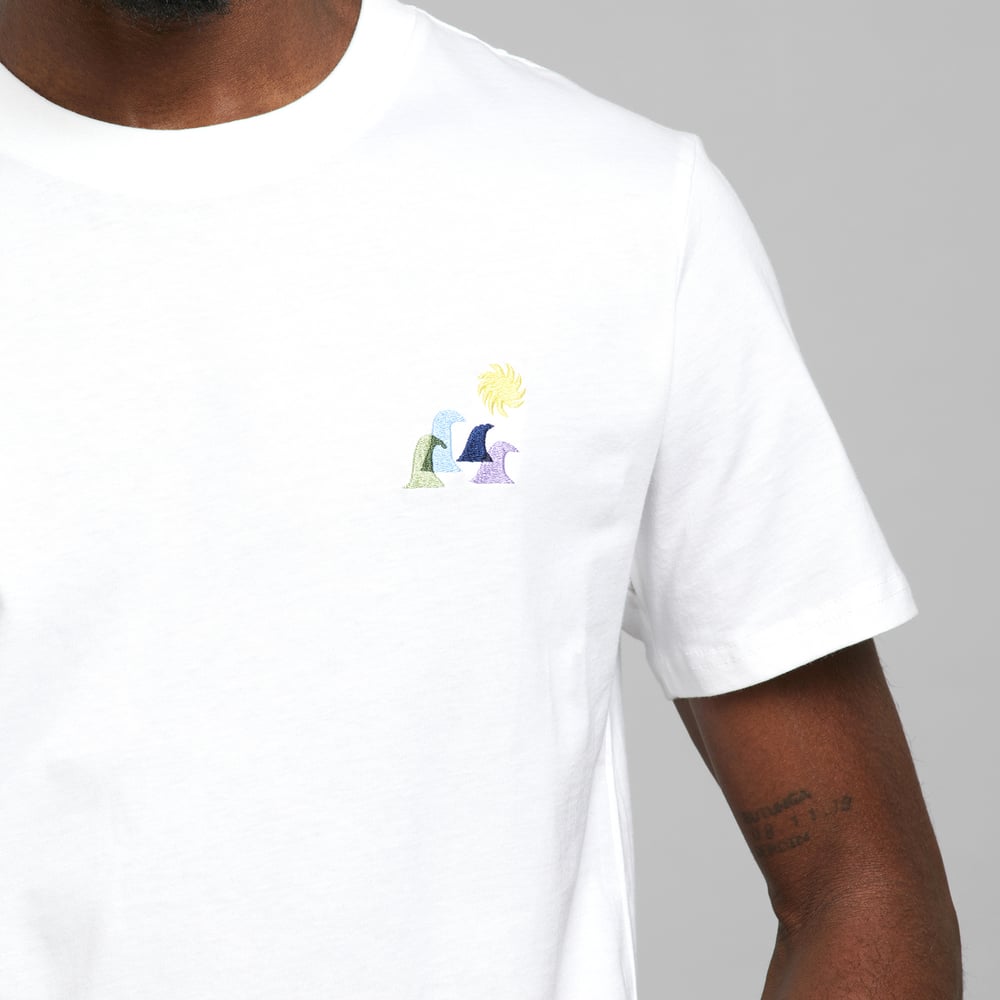 T-shirt Stockholm Wave Sun White