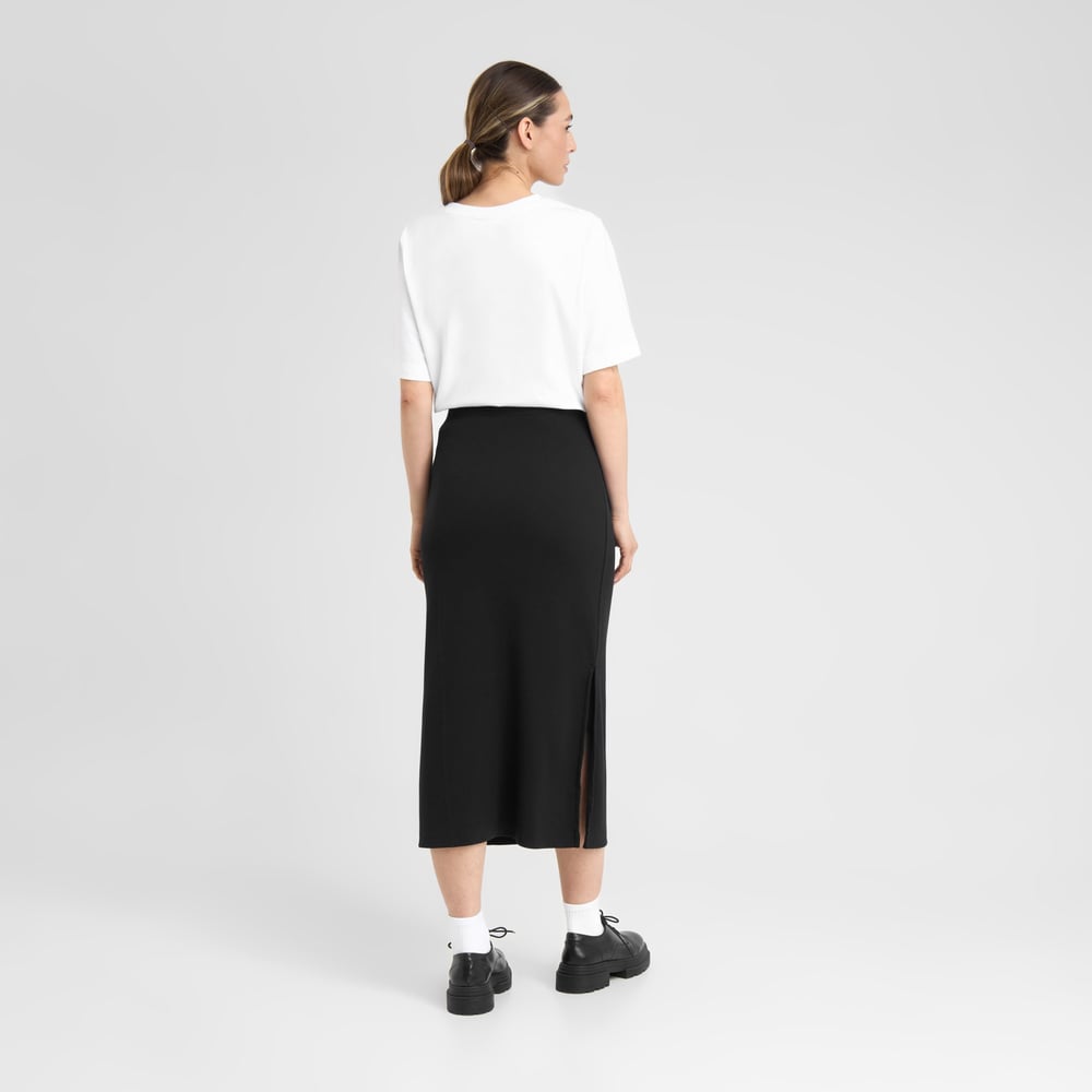 Rib Skirt Kvarnvik Black