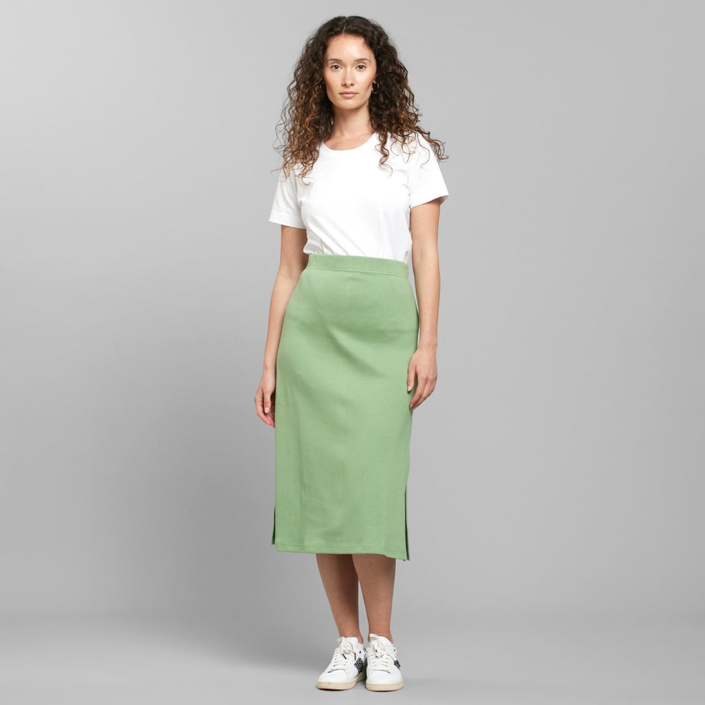 Rib Skirt Kvarnvik Sea Green