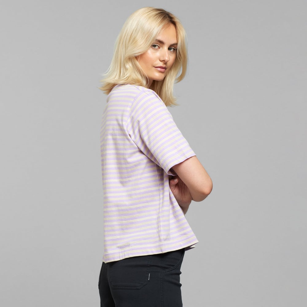 T-shirt Vadstena Rose Purple/Vanilla White