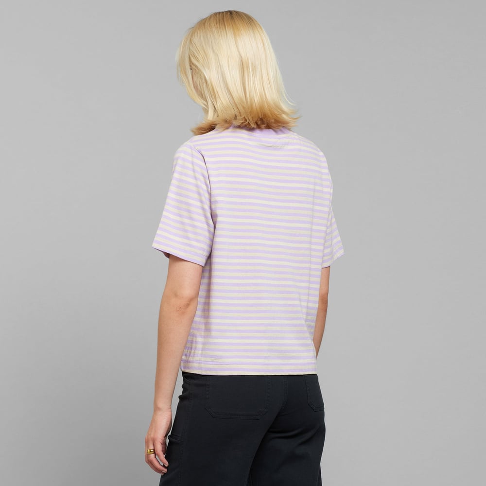 T-shirt Vadstena Rose Purple/Vanilla White