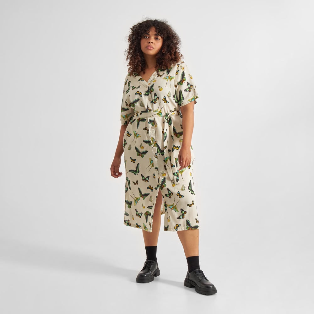 Dress Bornholm Butterfly Oat White