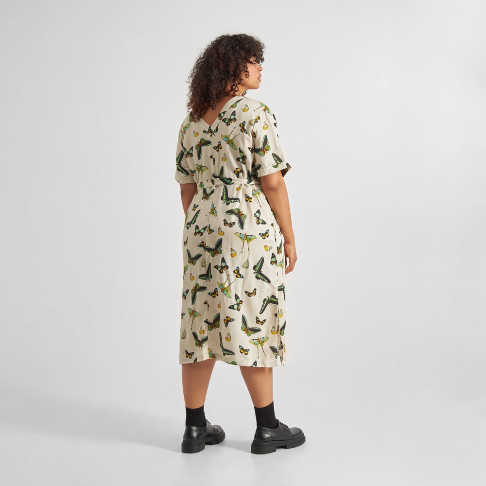 Dress Bornholm Butterfly Oat White