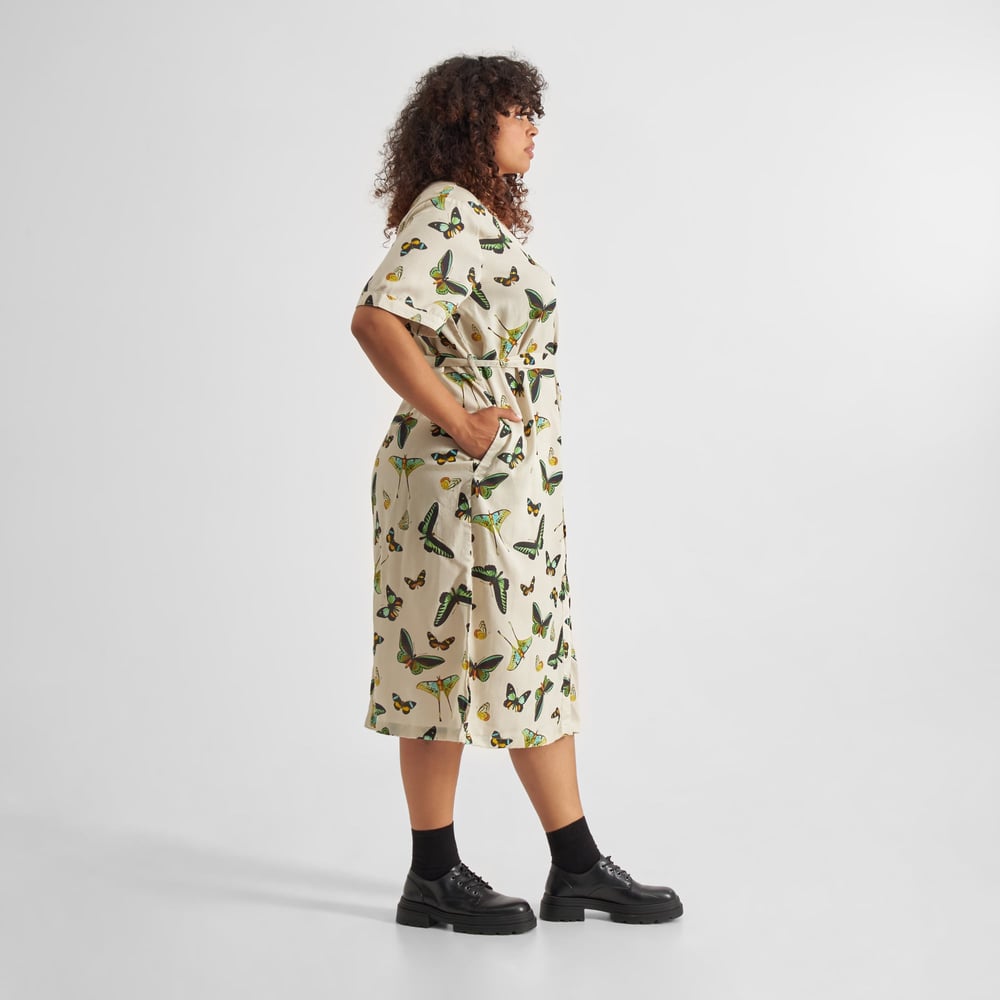 Dress Bornholm Butterfly Oat White