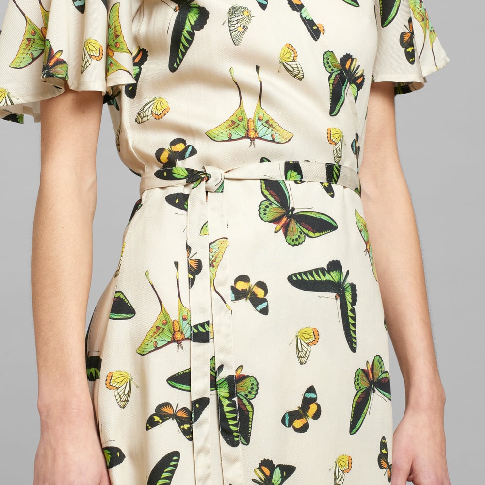 Wrap Dress Kungshamn Butterfly Oat White