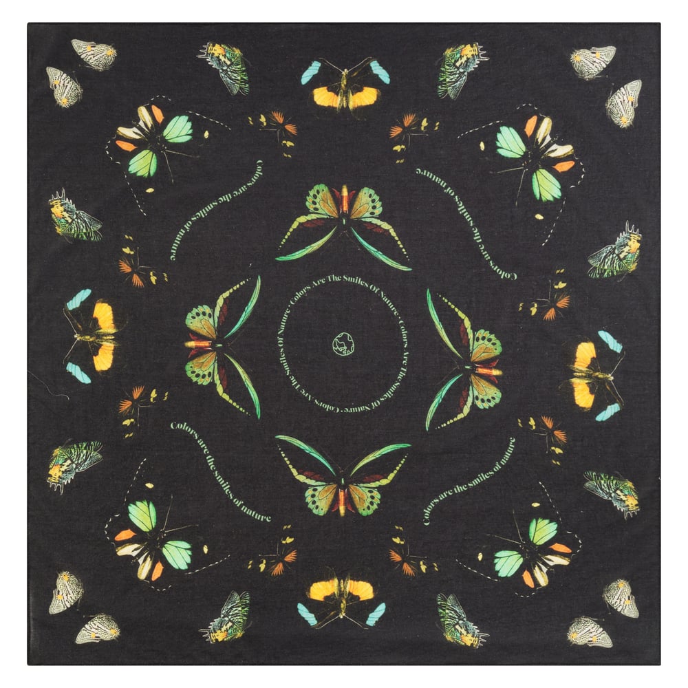 Scarf Kullavik Butterflies Black