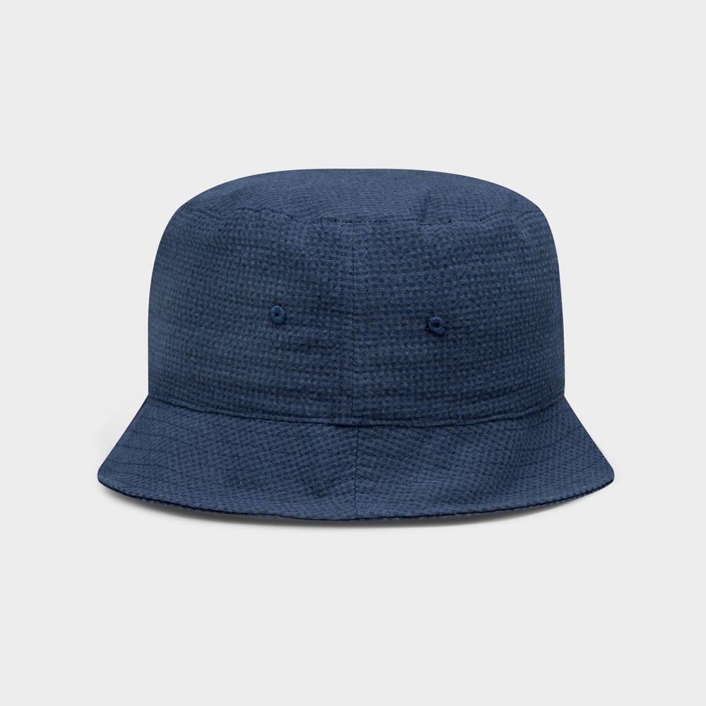 Bucket Hat Seersucker Navy