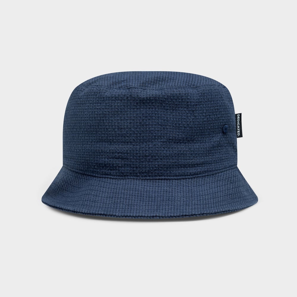 Bucket Hat Seersucker Navy