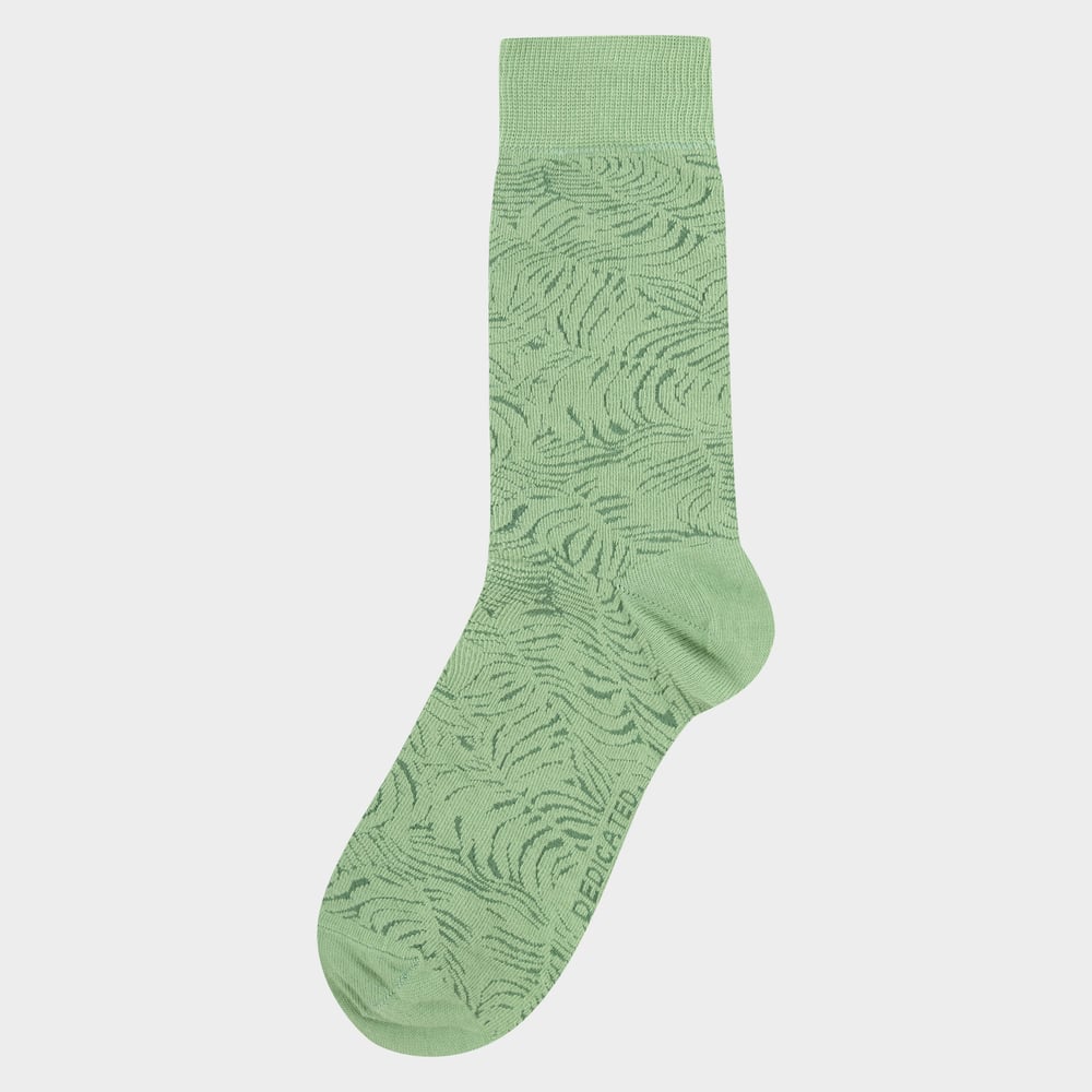Socks Sigtuna Palm Leaves Sea Green