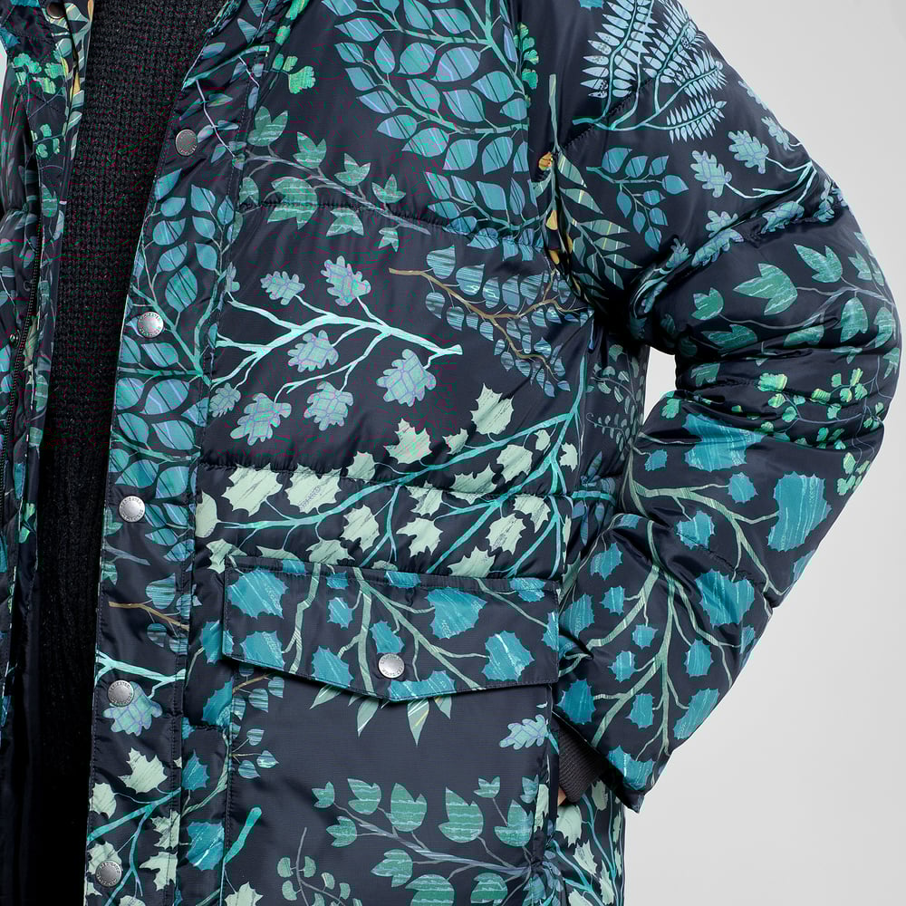 Puffer Jacket Haparanda Botanical Quilt Black