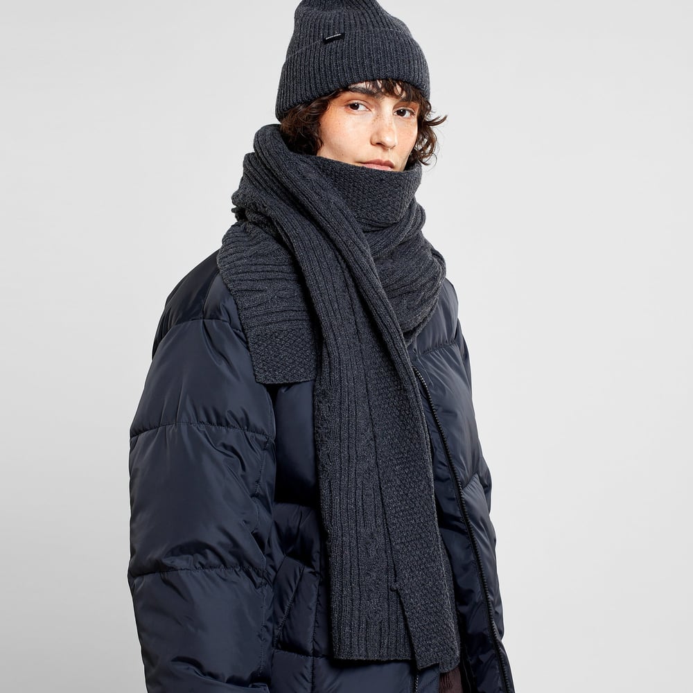 Scarf Backen Dark Grey Melange