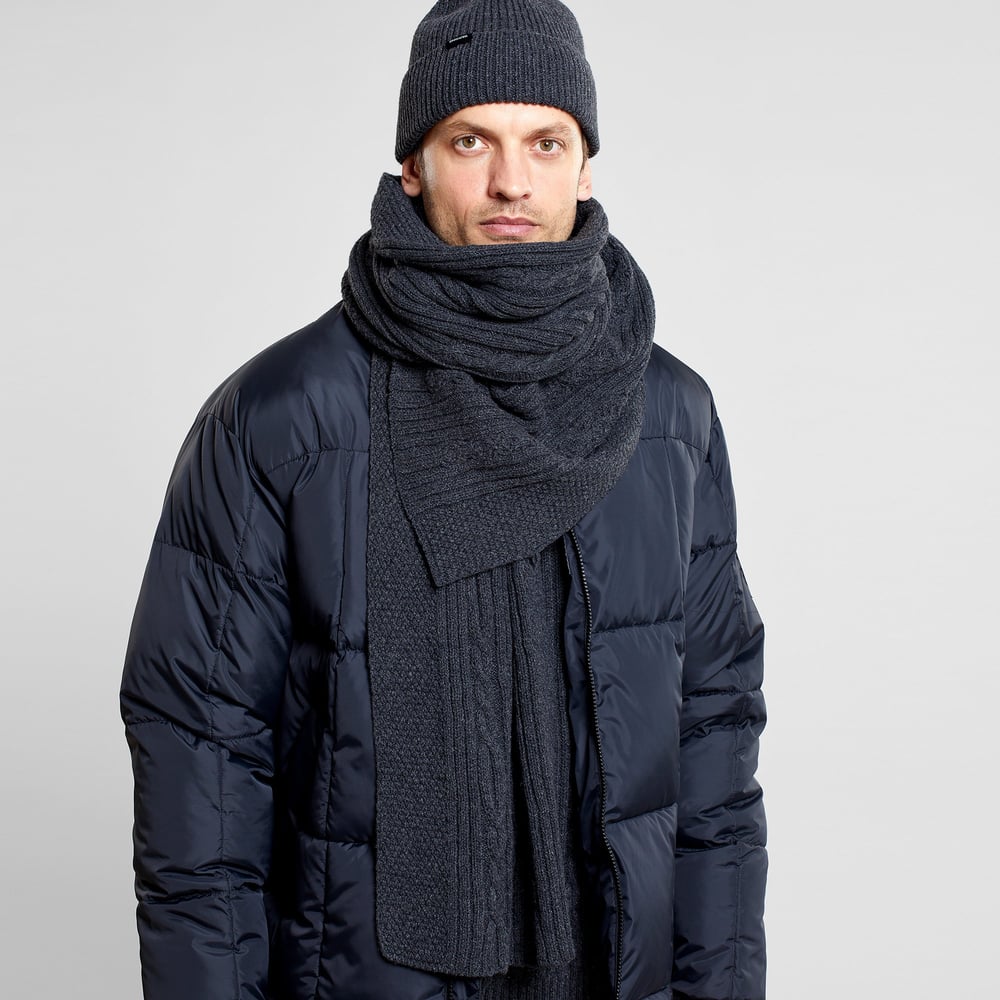 Scarf Backen Dark Grey Melange