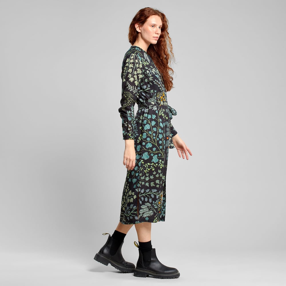 Shirt Dress Falsterbo Botanical Quilt Black