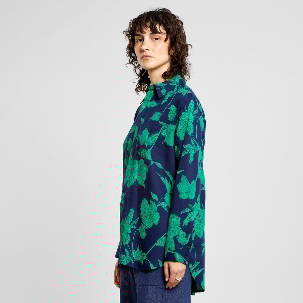 Shirt Kosta Duotone Floral Green