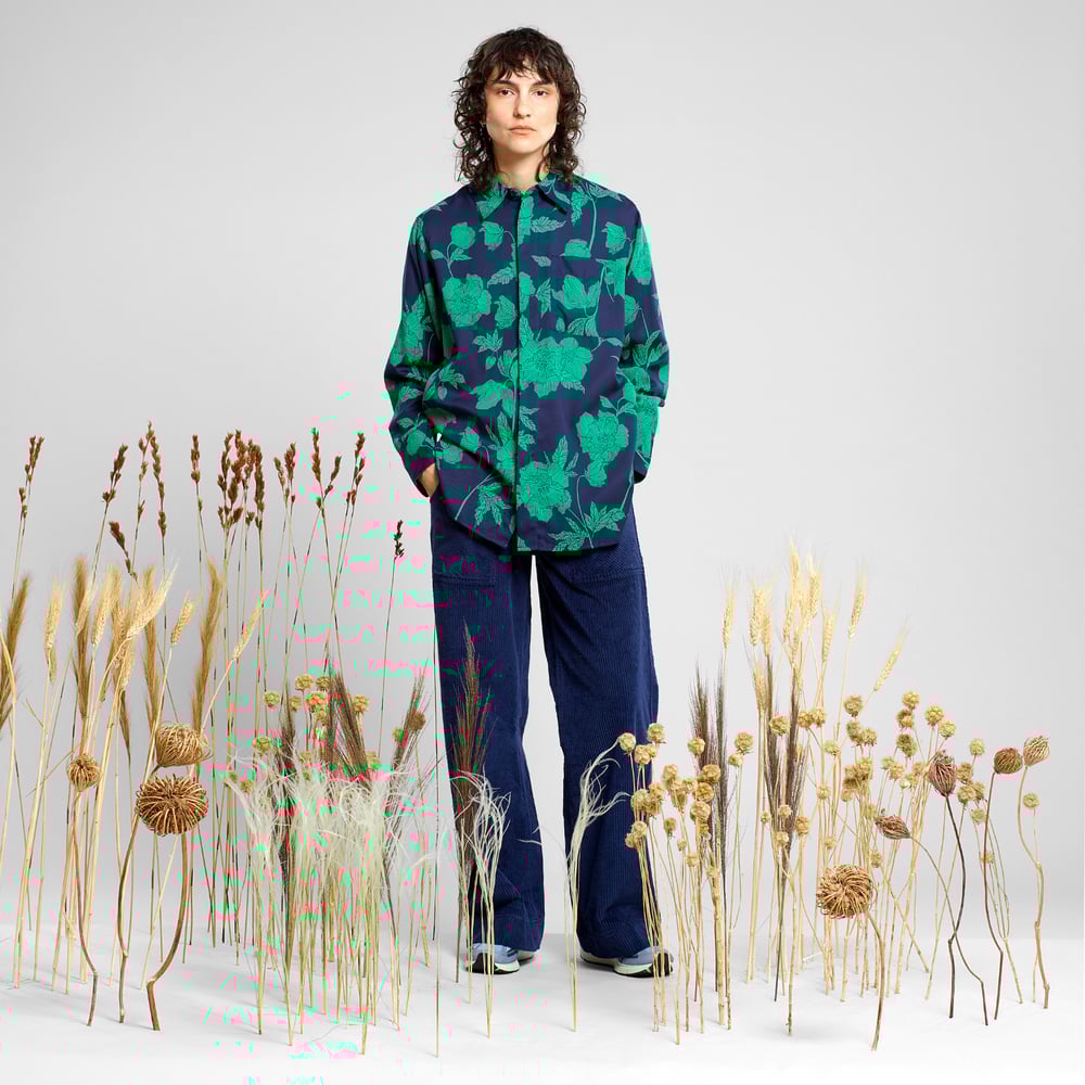 Shirt Kosta Duotone Floral Green