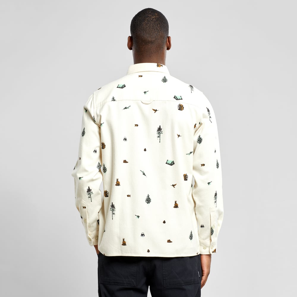 Shirt Rute Hike AOP Oat White