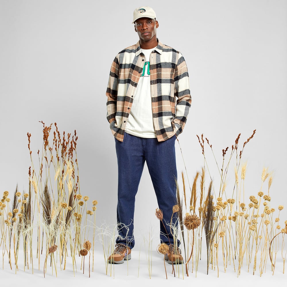 Shirt Rute Multi Check Oat White