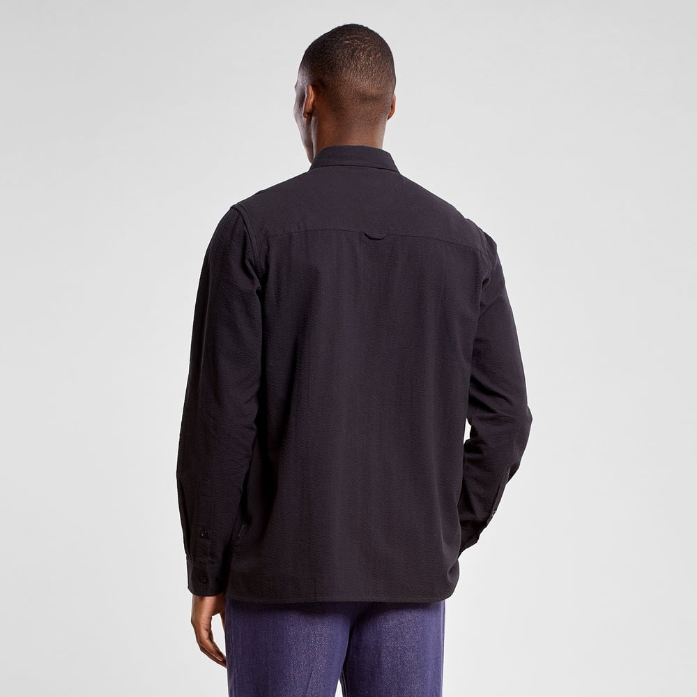 Shirt Rute Seersucker Black