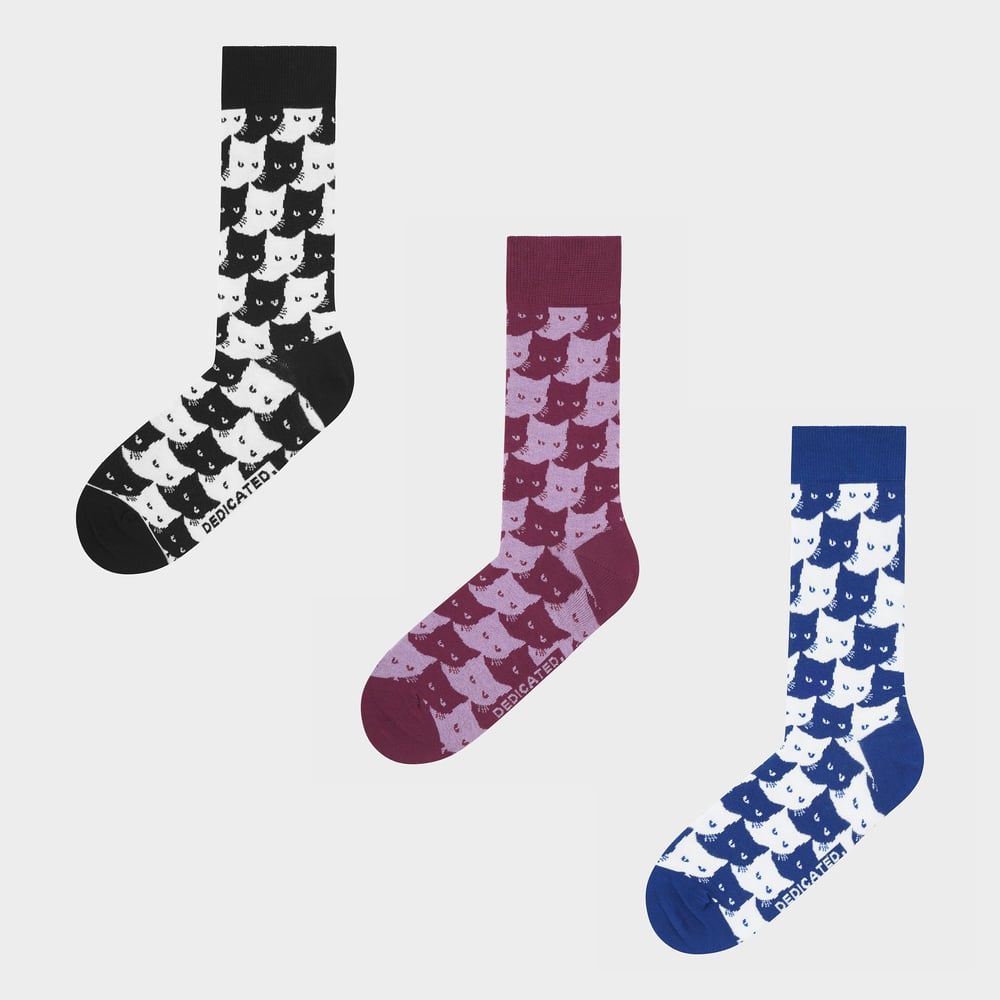Socks Sigtuna Pepita Cats 3-Pack