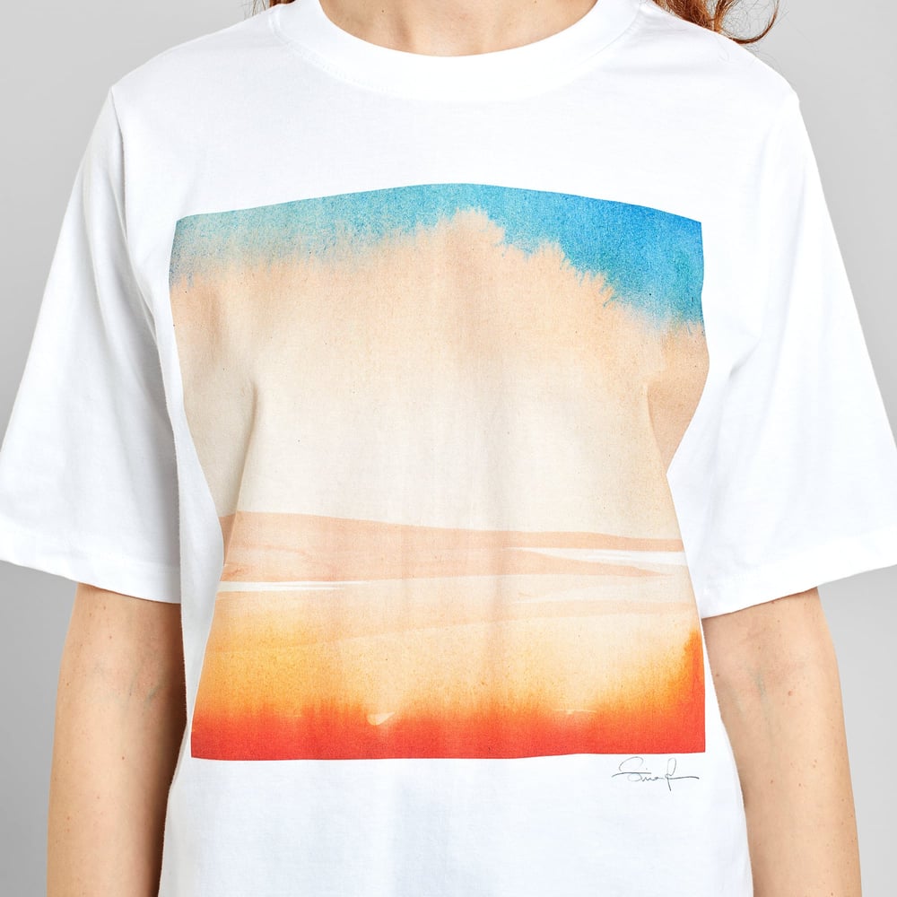 T-shirt Vadstena Stina Warm Sky White