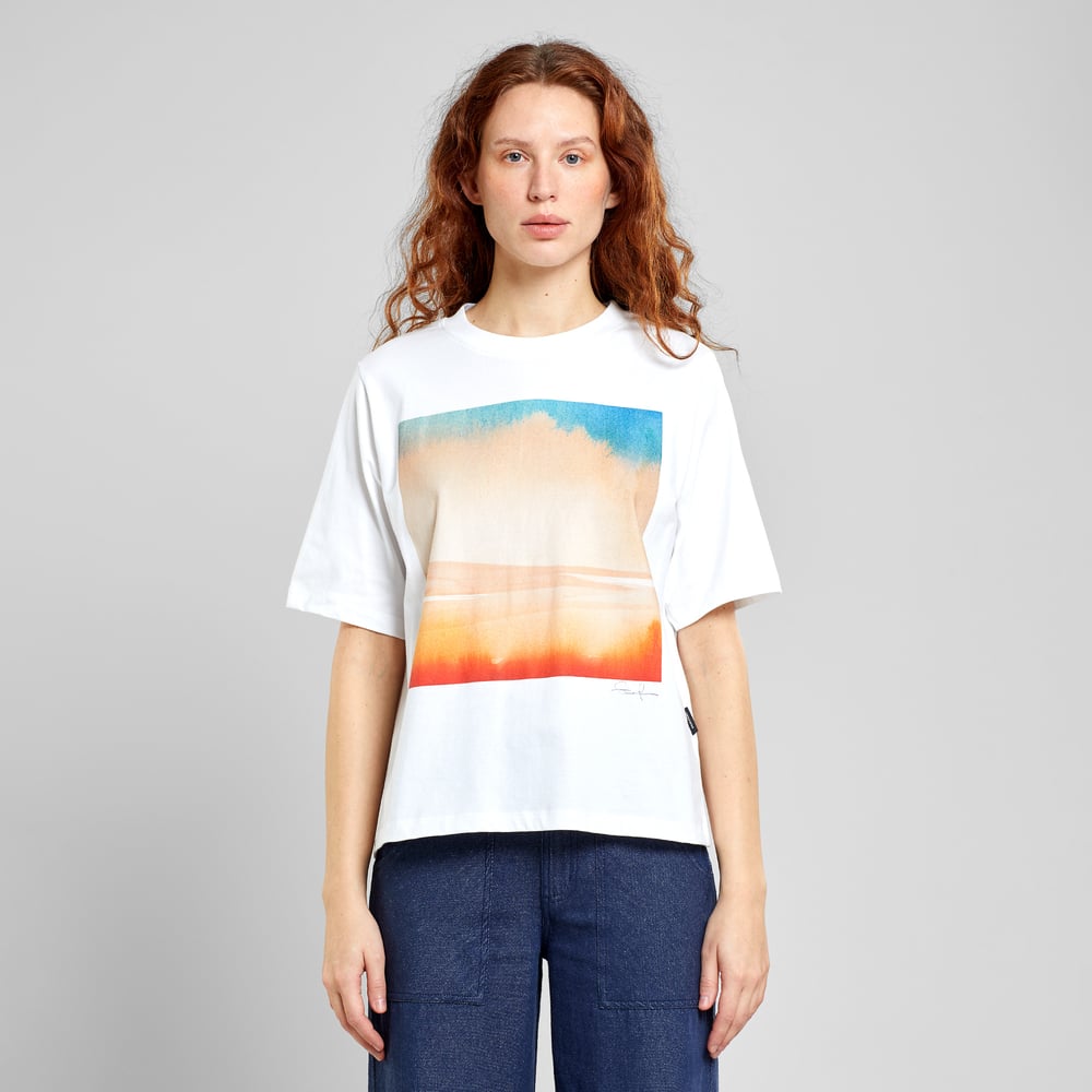 T-shirt Vadstena Stina Warm Sky White