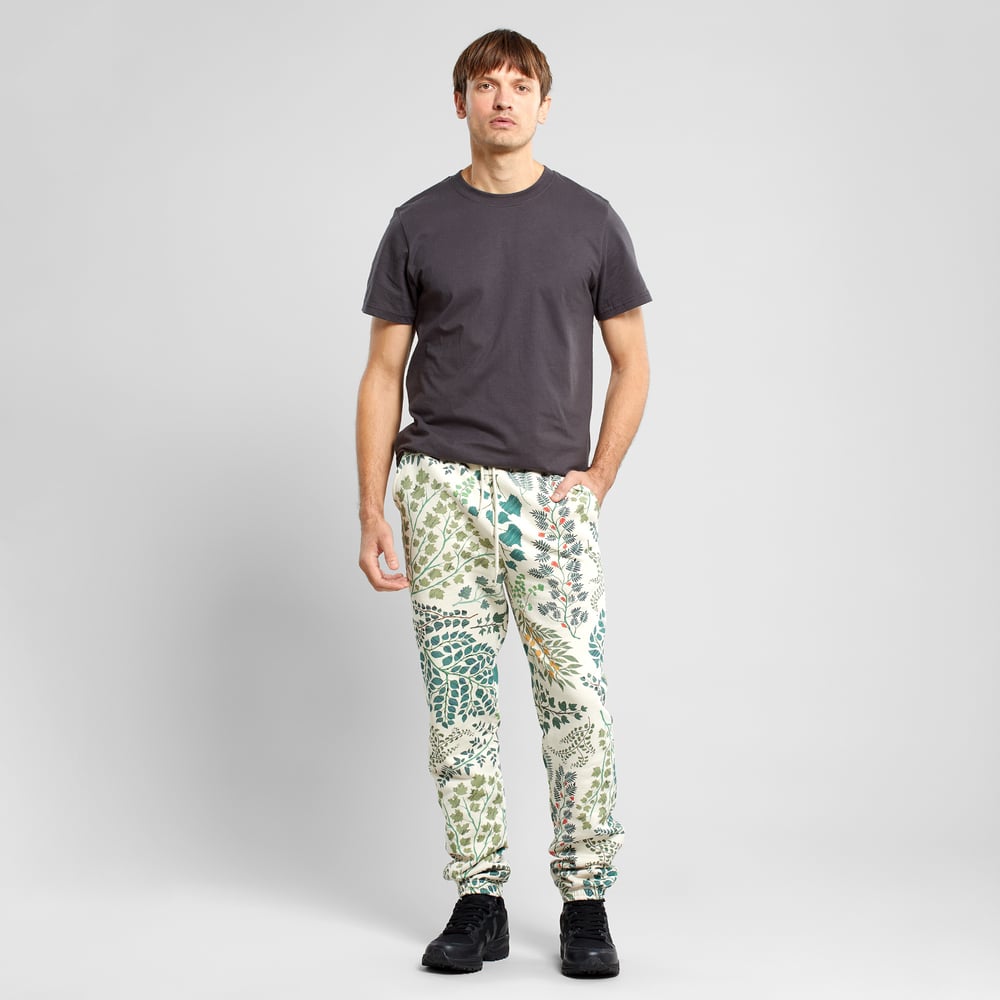 Sweatpants Tensta Botanical Quilt Oat White