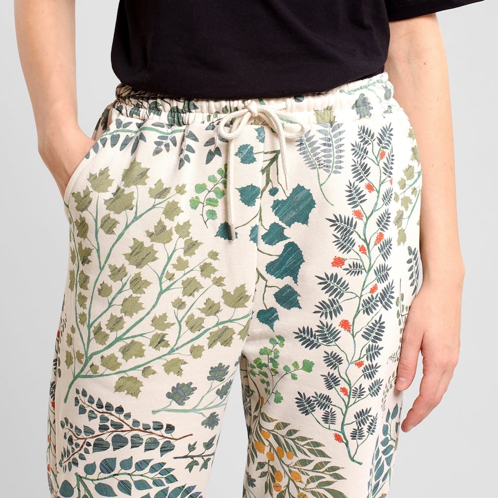 Sweatpants Tensta Botanical Quilt Oat White