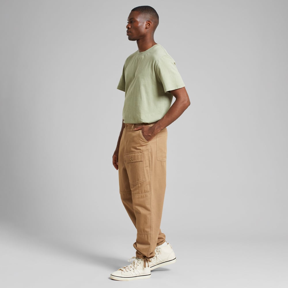Cargo Pants Dokkas Canvas Kelp Beige