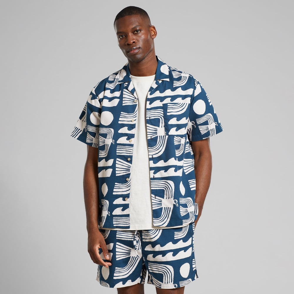 Shirt Marstrand Seagulls Majolica Blue