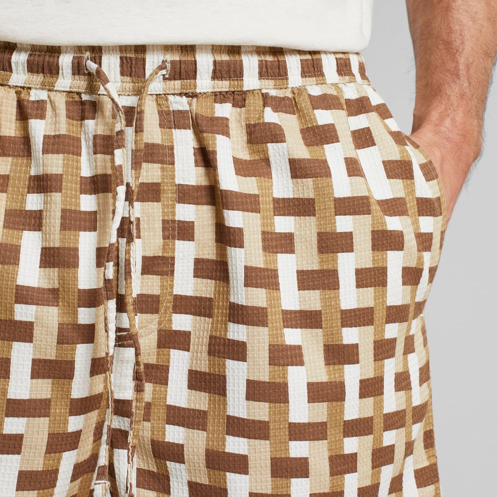 Shorts Essingen Square Weave Oat White