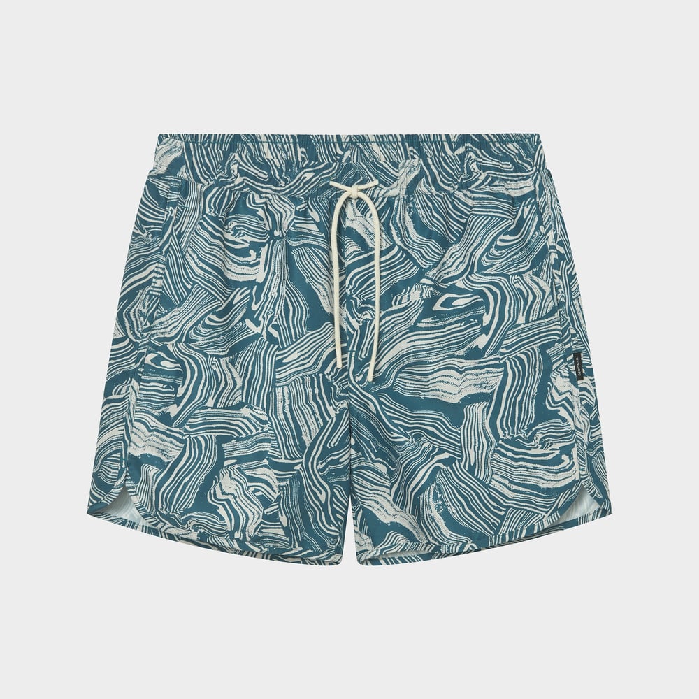 Swim Shorts Sandhamn Clay Swirl Blue