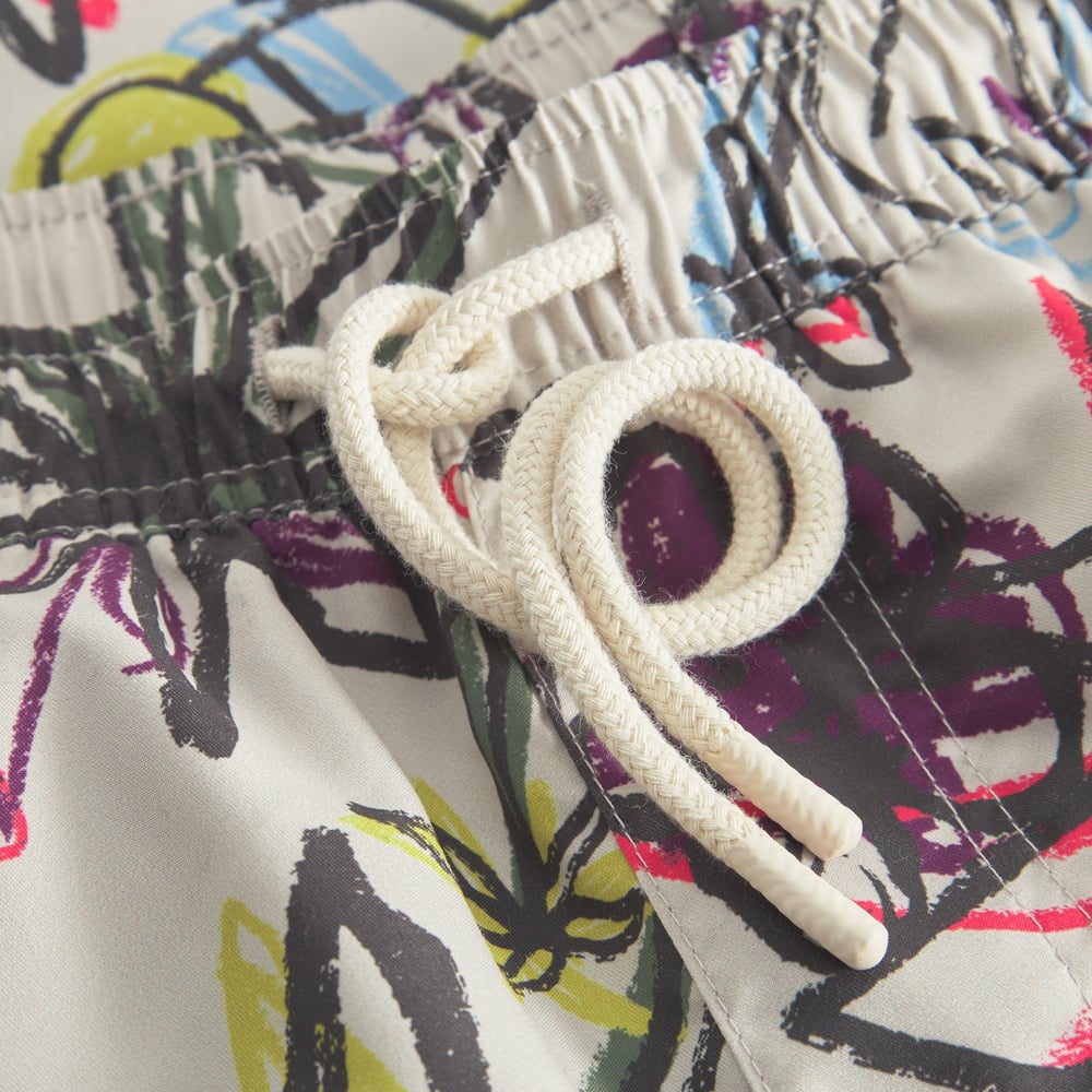 Swim Shorts Sandhamn Paradise Sketch Oat White