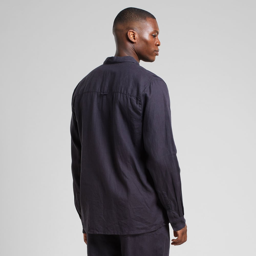 Shirt Rute Linen Phantom Black