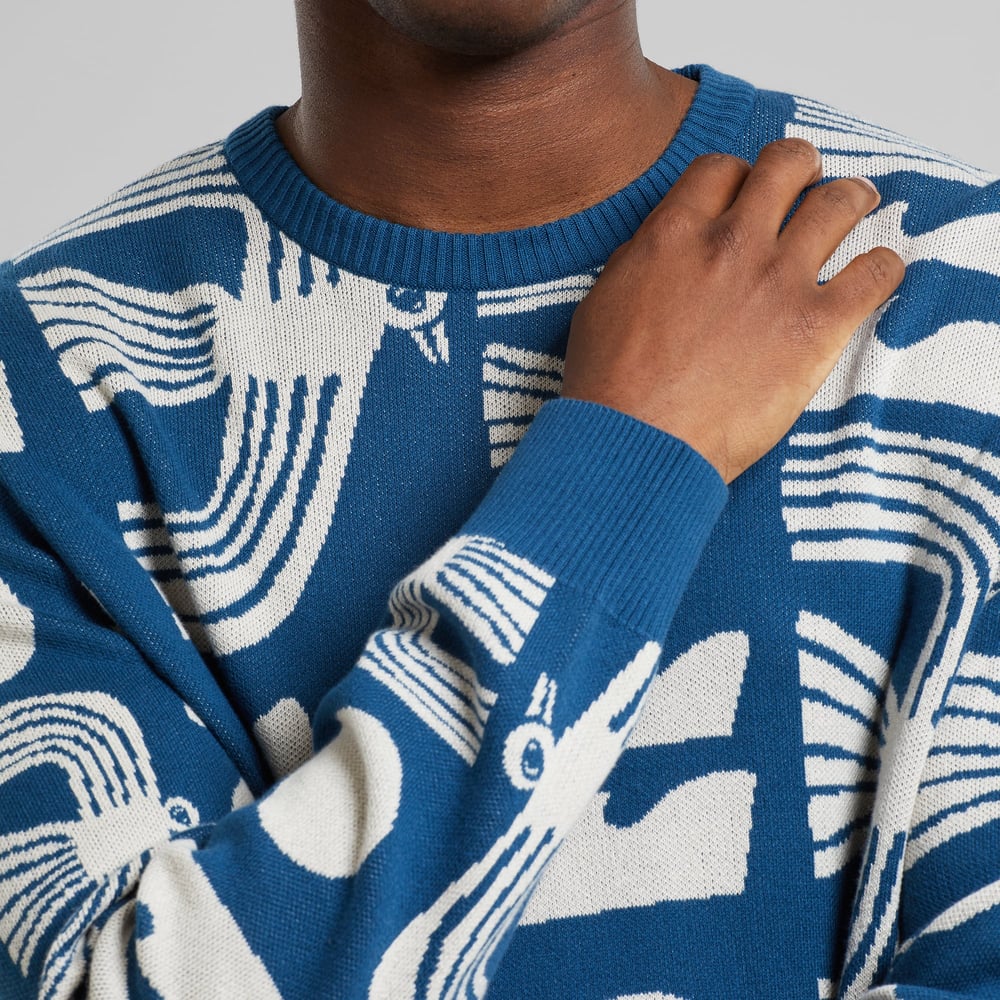 Sweater Mora Seagulls Majolica Blue