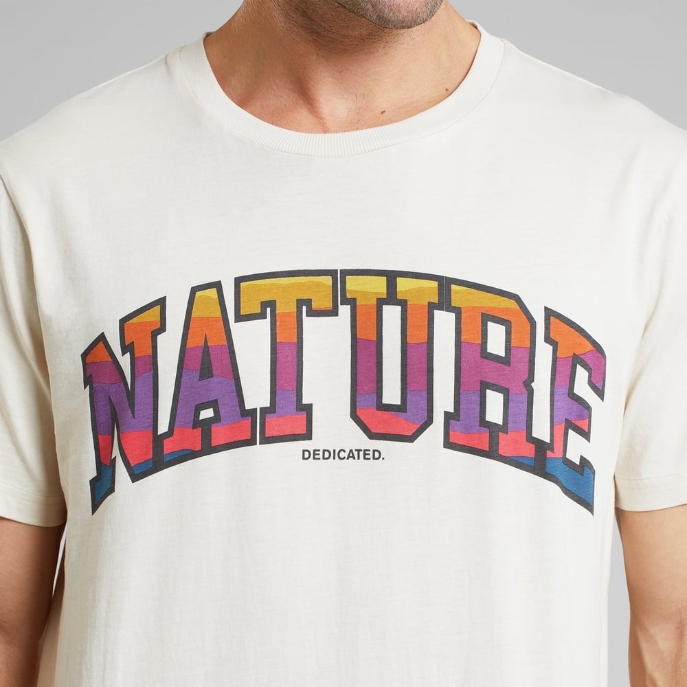 T-shirt Stockholm Nature Sunset Oat White
