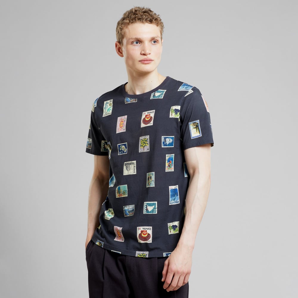 T-shirt Stockholm Stamps Charcoal