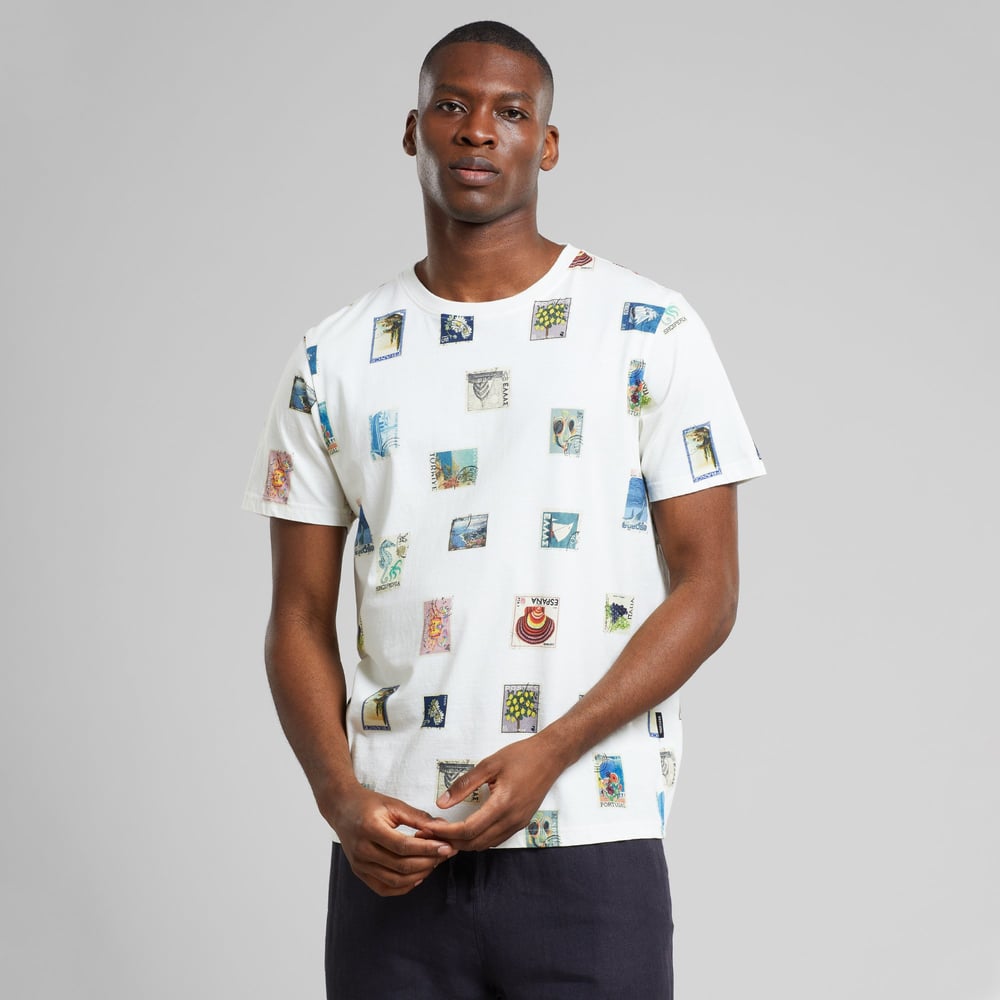 T-shirt Stockholm Stamps Off White