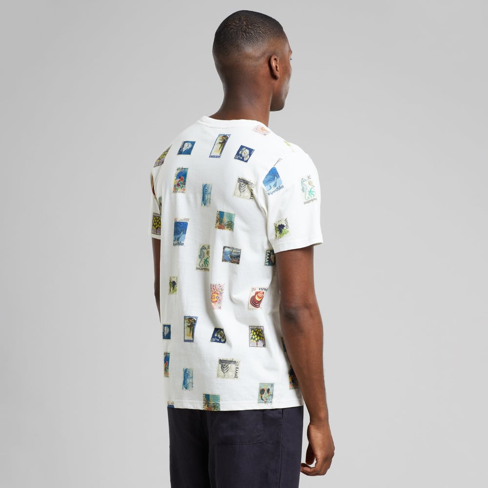 T-shirt Stockholm Stamps Off White